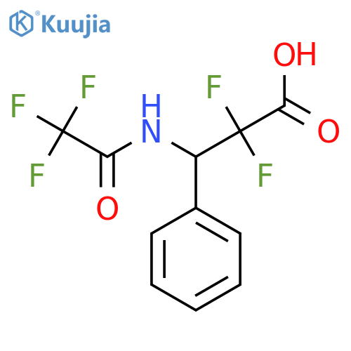 2,2-Difluoro-3-phenyl-3-(2,2,2-trifluoroacetamido)propanoic acid structure