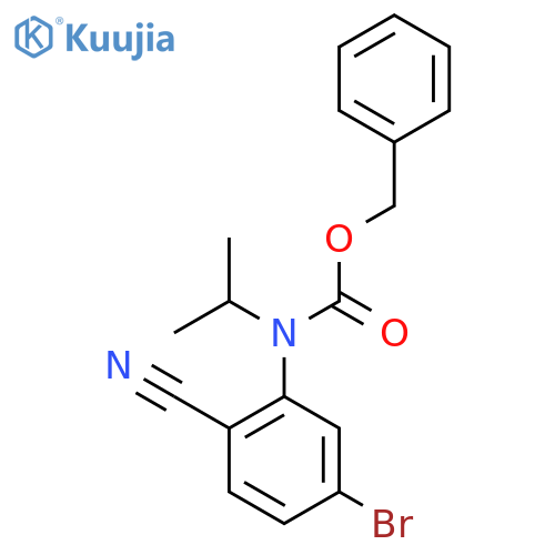 benzyl N-(5-bromo-2-cyanophenyl)-N-(propan-2-yl)carbamate structure