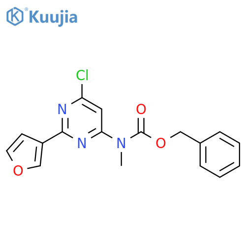 benzyl N-6-chloro-2-(furan-3-yl)pyrimidin-4-yl-N-methylcarbamate structure