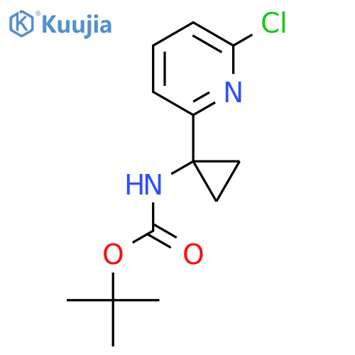 tert-butyl N-1-(6-chloropyridin-2-yl)cyclopropylcarbamate structure