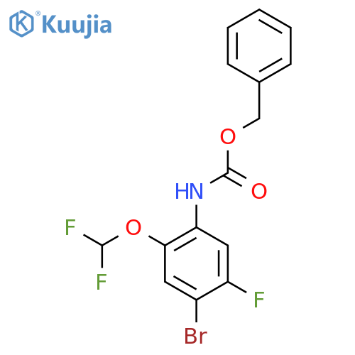 benzyl N-4-bromo-2-(difluoromethoxy)-5-fluorophenylcarbamate structure