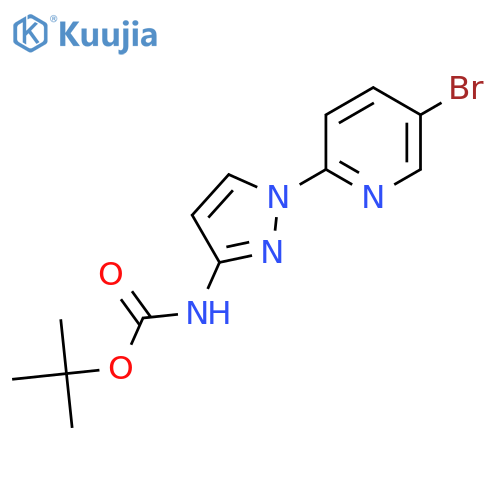 tert-butyl N-1-(5-bromopyridin-2-yl)-1H-pyrazol-3-ylcarbamate structure