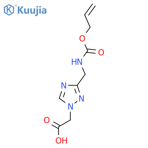 2-3-({(prop-2-en-1-yloxy)carbonylamino}methyl)-1H-1,2,4-triazol-1-ylacetic acid structure