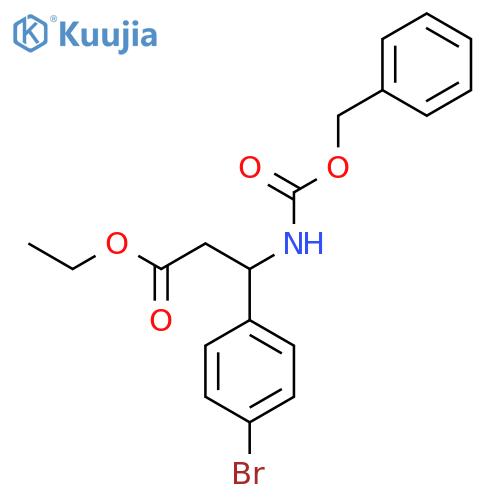 ethyl 3-{(benzyloxy)carbonylamino}-3-(4-bromophenyl)propanoate structure