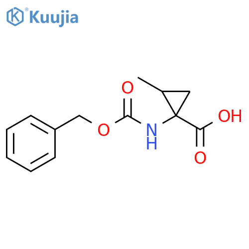 Cyclopropanecarboxylic acid, 2-methyl-1-[[(phenylmethoxy)carbonyl]amino]- structure