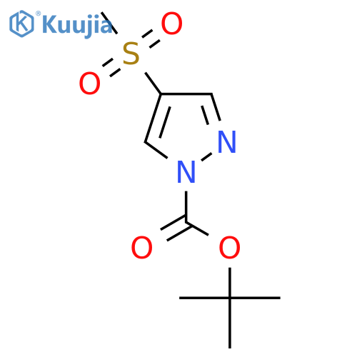 tert-butyl 4-methanesulfonyl-1H-pyrazole-1-carboxylate structure