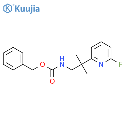 benzyl N-2-(6-fluoropyridin-2-yl)-2-methylpropylcarbamate structure