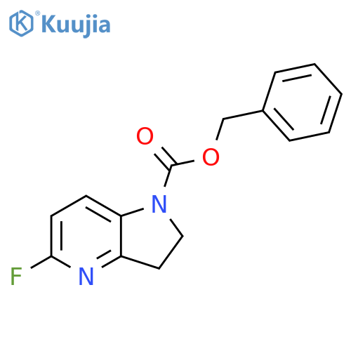 benzyl 5-fluoro-1H,2H,3H-pyrrolo[3,2-b]pyridine-1-carboxylate structure