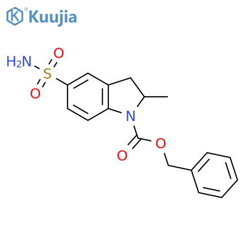 benzyl 2-methyl-5-sulfamoyl-2,3-dihydro-1H-indole-1-carboxylate structure