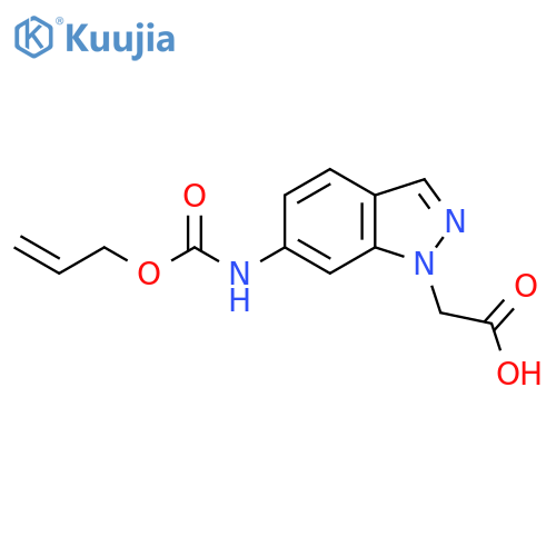 2-(6-{[(prop-2-en-1-yloxy)carbonyl]amino}-1H-indazol-1-yl)acetic acid structure