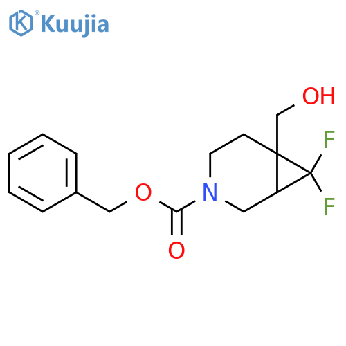 benzyl 7,7-difluoro-6-(hydroxymethyl)-3-azabicyclo4.1.0heptane-3-carboxylate structure