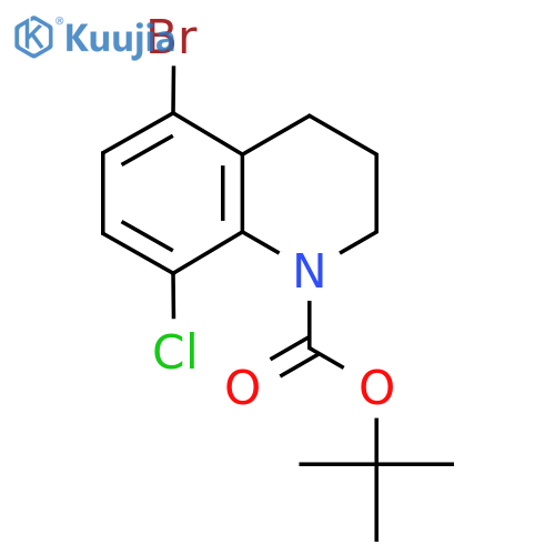 Tert-butyl 5-bromo-8-chloro-1,2,3,4-tetrahydroquinoline-1-carboxylate structure