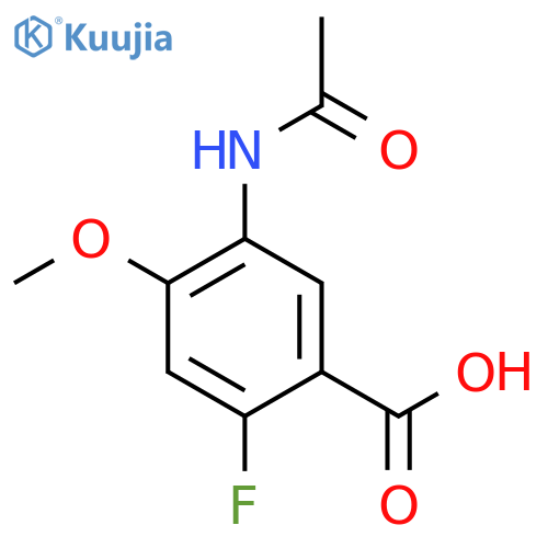 5-Acetamido-2-fluoro-4-methoxybenzoic acid structure