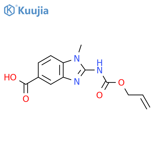 1-methyl-2-{[(prop-2-en-1-yloxy)carbonyl]amino}-1H-1,3-benzodiazole-5-carboxylic acid structure