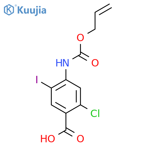 2-chloro-5-iodo-4-{(prop-2-en-1-yloxy)carbonylamino}benzoic acid structure