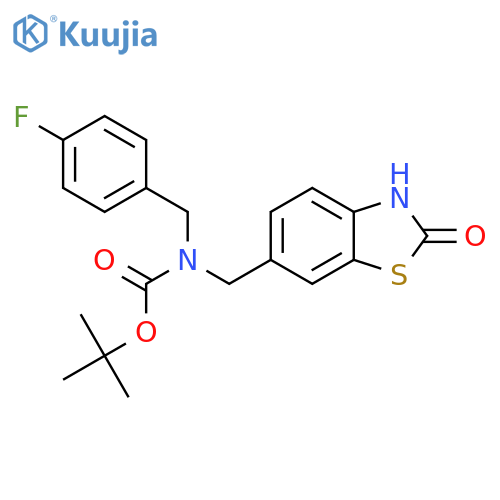 tert-butyl N-(4-fluorophenyl)methyl-N-(2-hydroxy-1,3-benzothiazol-6-yl)methylcarbamate structure