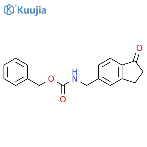 benzyl N-(1-oxo-2,3-dihydro-1H-inden-5-yl)methylcarbamate structure