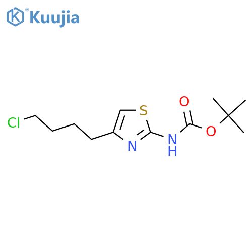 tert-butyl N-[4-(4-chlorobutyl)-1,3-thiazol-2-yl]carbamate structure
