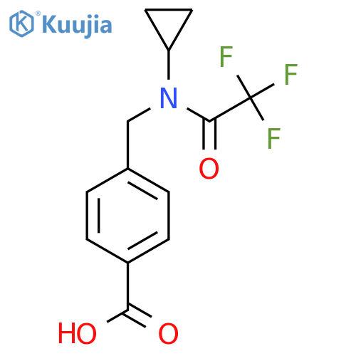 4-(N-cyclopropyl-2,2,2-trifluoroacetamido)methylbenzoic acid structure