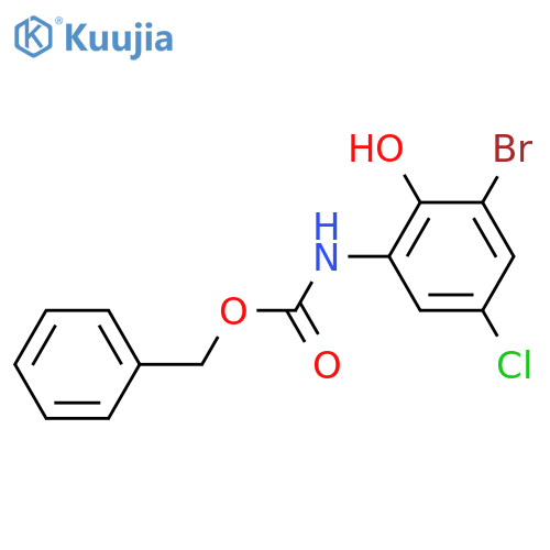benzyl N-(3-bromo-5-chloro-2-hydroxyphenyl)carbamate structure