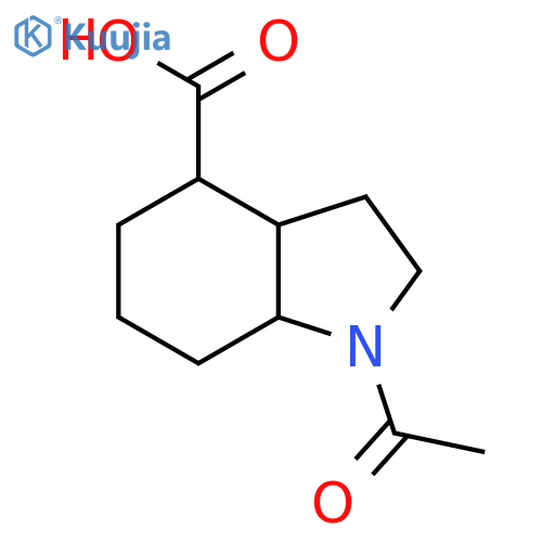 1-acetyl-octahydro-1H-indole-4-carboxylic acid structure