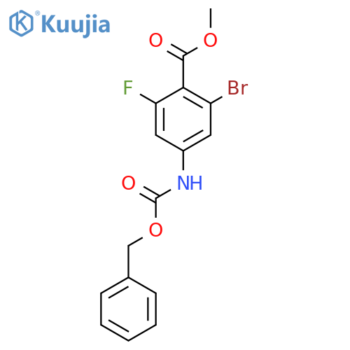 methyl 4-{(benzyloxy)carbonylamino}-2-bromo-6-fluorobenzoate structure