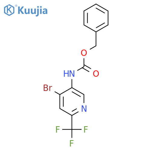 benzyl N-4-bromo-6-(trifluoromethyl)pyridin-3-ylcarbamate structure
