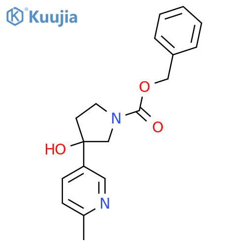 Benzyl 3-hydroxy-3-(6-methylpyridin-3-yl)pyrrolidine-1-carboxylate structure