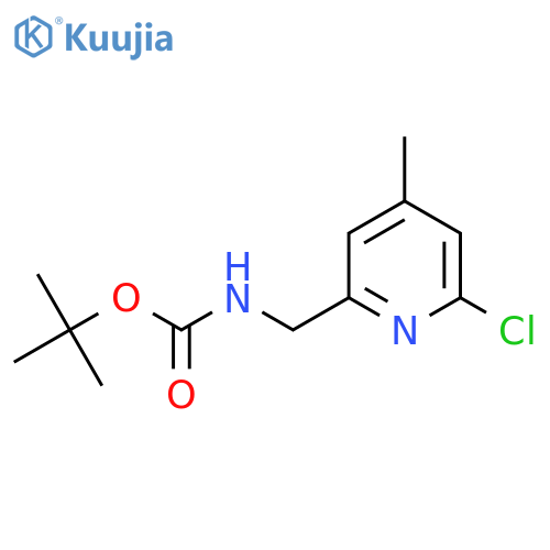 tert-butyl N-[(6-chloro-4-methylpyridin-2-yl)methyl]carbamate structure