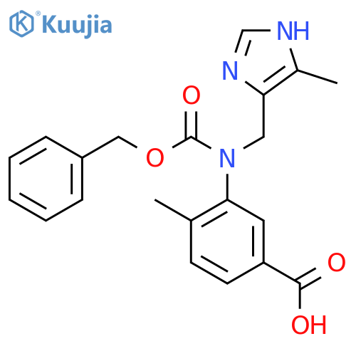3-{(benzyloxy)carbonyl(4-methyl-1H-imidazol-5-yl)methylamino}-4-methylbenzoic acid structure