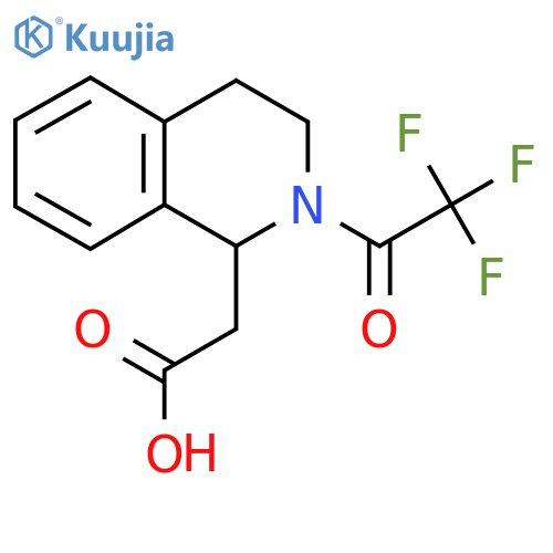 2-2-(2,2,2-trifluoroacetyl)-1,2,3,4-tetrahydroisoquinolin-1-ylacetic acid structure