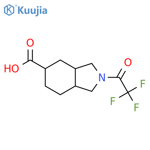 2-(2,2,2-trifluoroacetyl)-octahydro-1H-isoindole-5-carboxylic acid structure