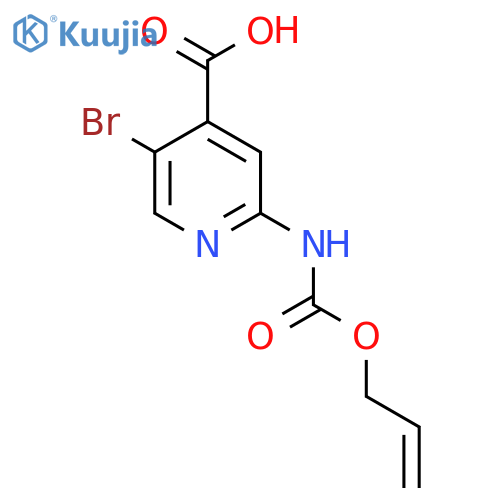 5-bromo-2-{(prop-2-en-1-yloxy)carbonylamino}pyridine-4-carboxylic acid structure