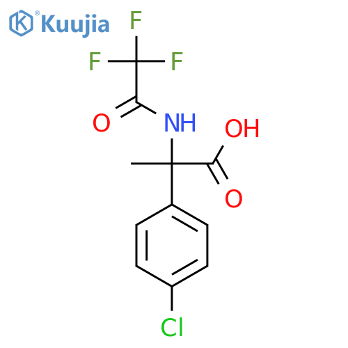 2-(4-Chlorophenyl)-2-(2,2,2-trifluoroacetamido)propanoic acid structure