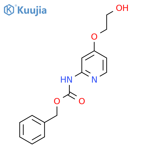 benzyl N-4-(2-hydroxyethoxy)pyridin-2-ylcarbamate structure