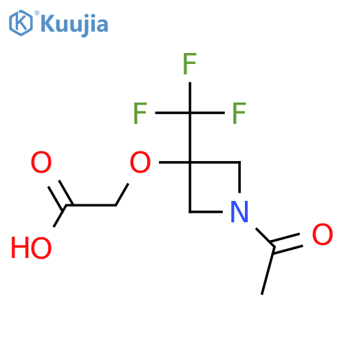 2-{1-acetyl-3-(trifluoromethyl)azetidin-3-yloxy}acetic acid structure