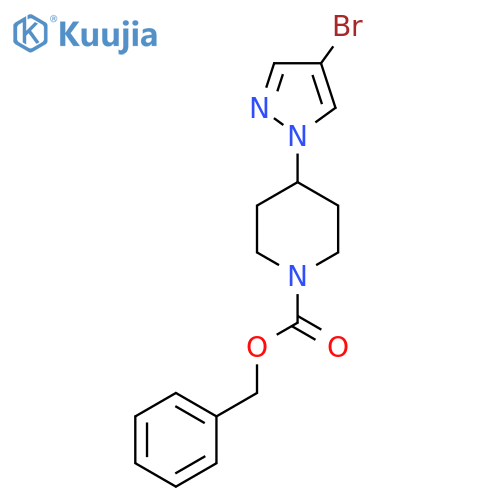 benzyl 4-(4-bromo-1H-pyrazol-1-yl)piperidine-1-carboxylate structure
