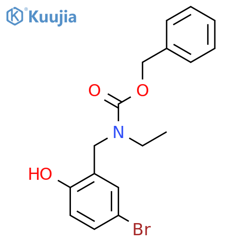 benzyl N-[(5-bromo-2-hydroxyphenyl)methyl]-N-ethylcarbamate structure