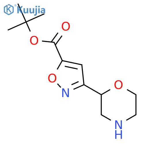 Tert-butyl 3-(morpholin-2-yl)-1,2-oxazole-5-carboxylate structure