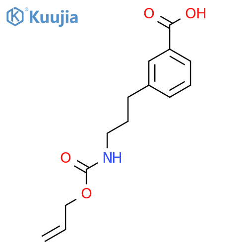 3-(3-{(prop-2-en-1-yloxy)carbonylamino}propyl)benzoic acid structure