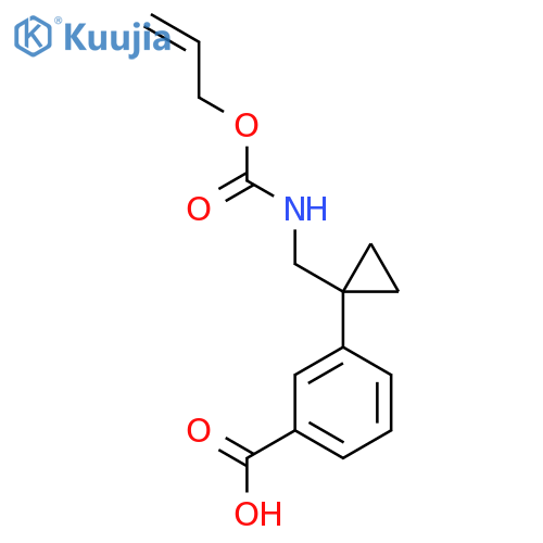 3-[1-({[(Prop-2-en-1-yloxy)carbonyl]amino}methyl)cyclopropyl]benzoic acid structure