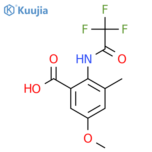 5-Methoxy-3-methyl-2-(2,2,2-trifluoroacetamido)benzoic acid structure