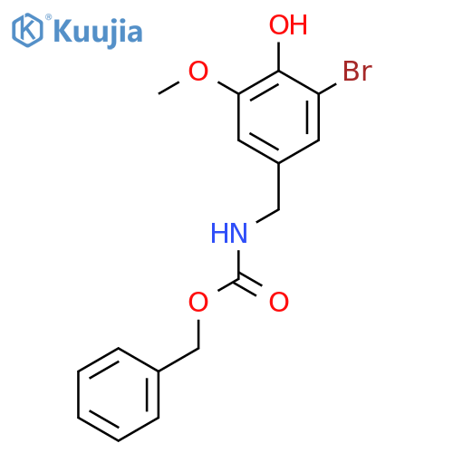 benzyl N-(3-bromo-4-hydroxy-5-methoxyphenyl)methylcarbamate structure