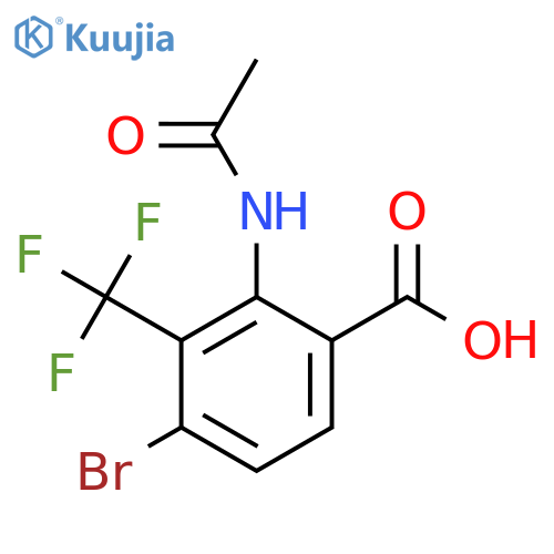 4-Bromo-2-acetamido-3-(trifluoromethyl)benzoic acid structure