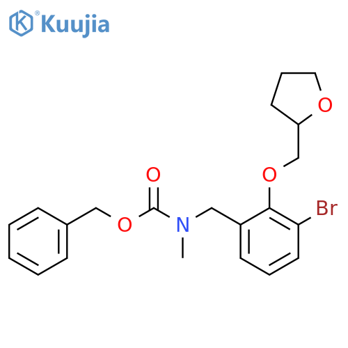 benzyl N-({3-bromo-2-(oxolan-2-yl)methoxyphenyl}methyl)-N-methylcarbamate structure
