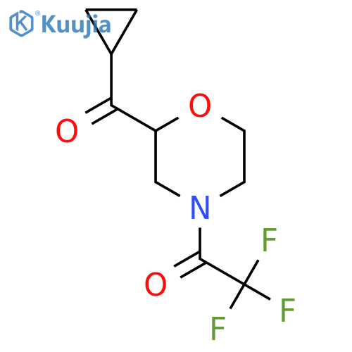 1-(2-Cyclopropanecarbonylmorpholin-4-yl)-2,2,2-trifluoroethan-1-one structure