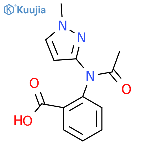 2-N-(1-methyl-1H-pyrazol-3-yl)acetamidobenzoic acid structure