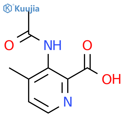 3-Acetamido-4-methylpyridine-2-carboxylic acid structure