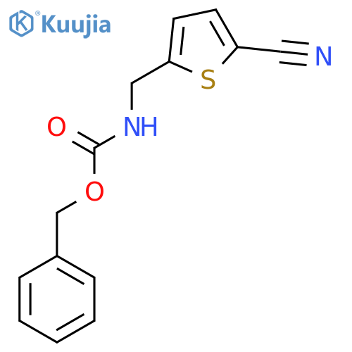 benzyl N-[(5-cyanothiophen-2-yl)methyl]carbamate structure