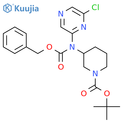 tert-butyl 3-{(benzyloxy)carbonyl(6-chloropyrazin-2-yl)amino}piperidine-1-carboxylate structure